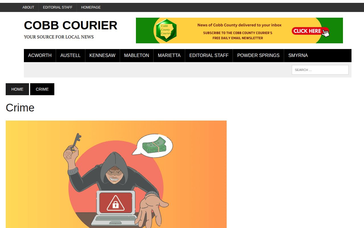 Cobb County Courier local crime news category